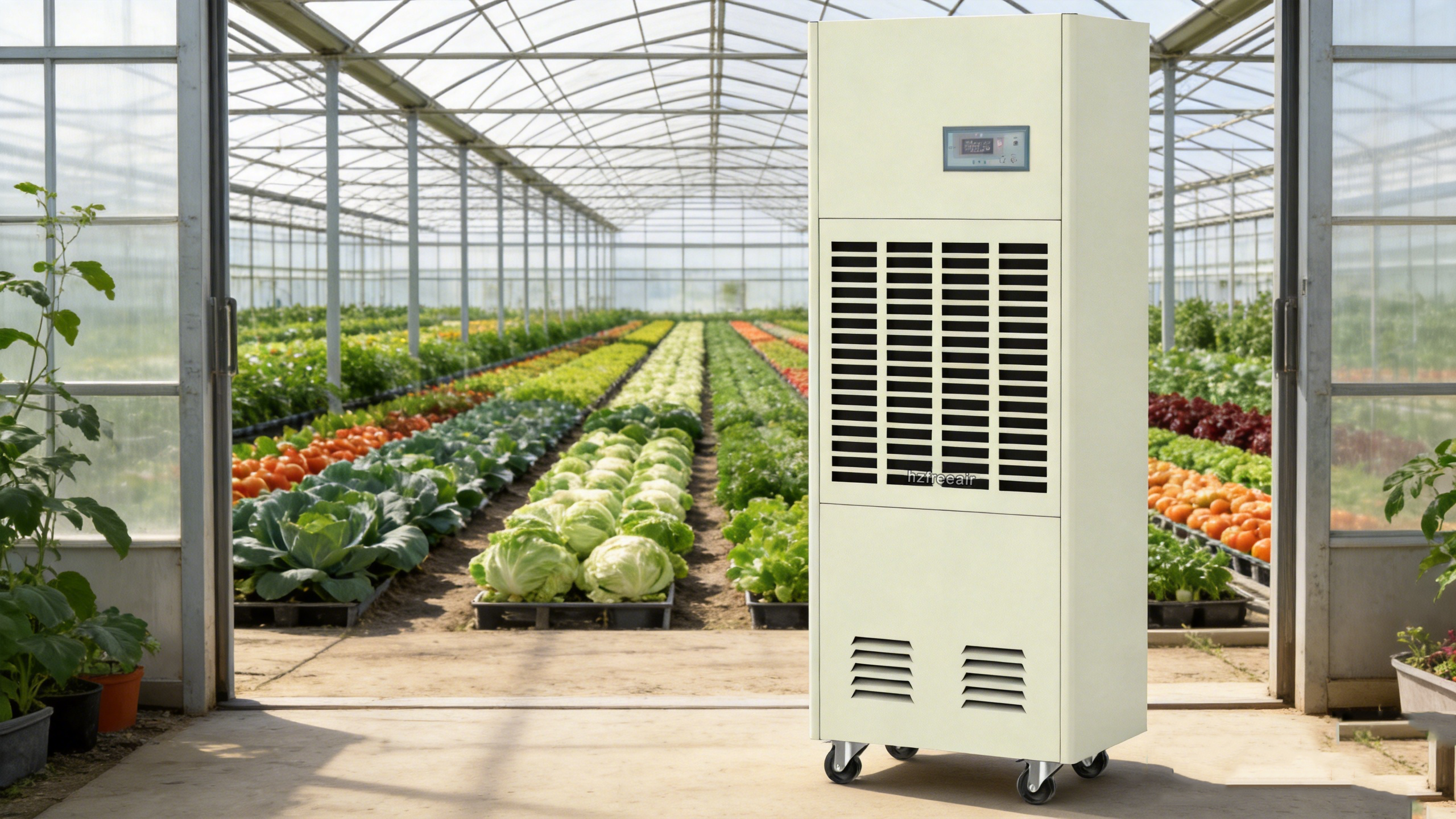 210L Industrial Standing Dehumidifier With Wheels Easy to Move Commercial Dehumidifier for Greenhouse Swimming Pool