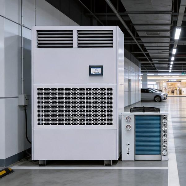 FL-600JT 600 Liters per Day Industrial Metal Refrirant Dehumidifier with Air Cooling Functions Compressor Core Component Decrease the Humidity